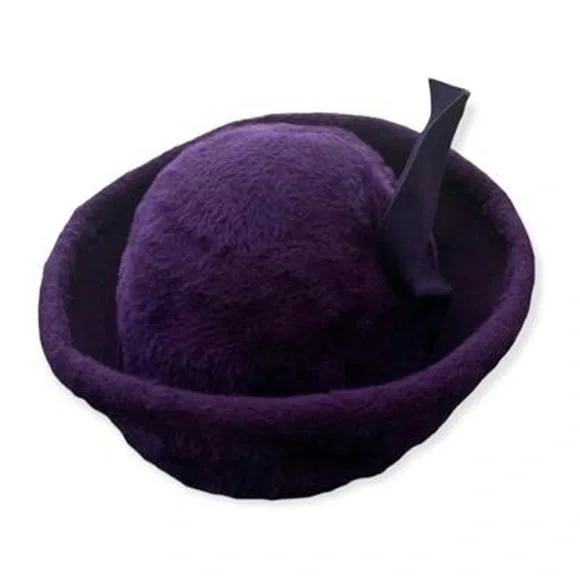 Dior | Accessories | Vintage Real Fur Purple Dior Hat With  display picture 1